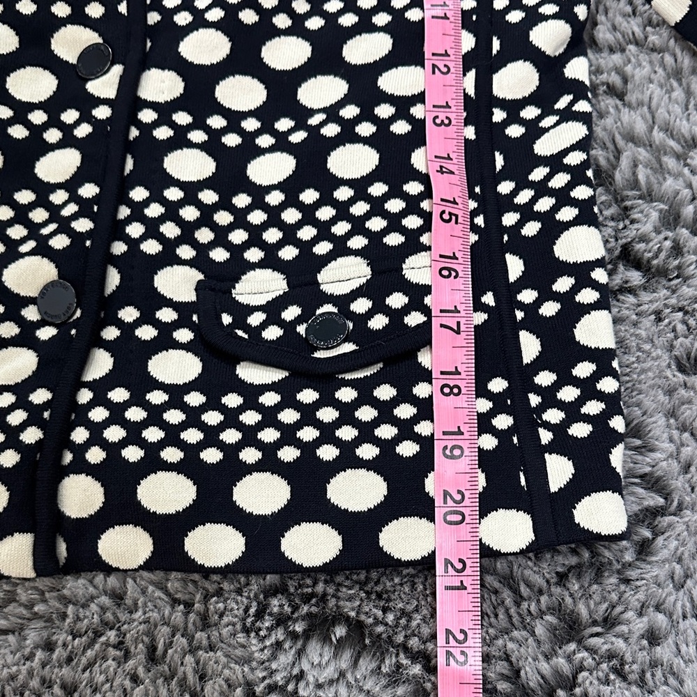 Tory Burch Polka Dot Navy and Cream Blazer - Picture 10 of 12